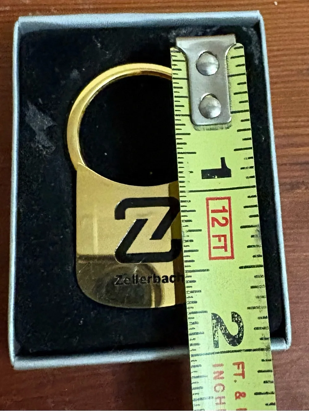 Gold Metal Zellerbach Swivel Keyring 1988